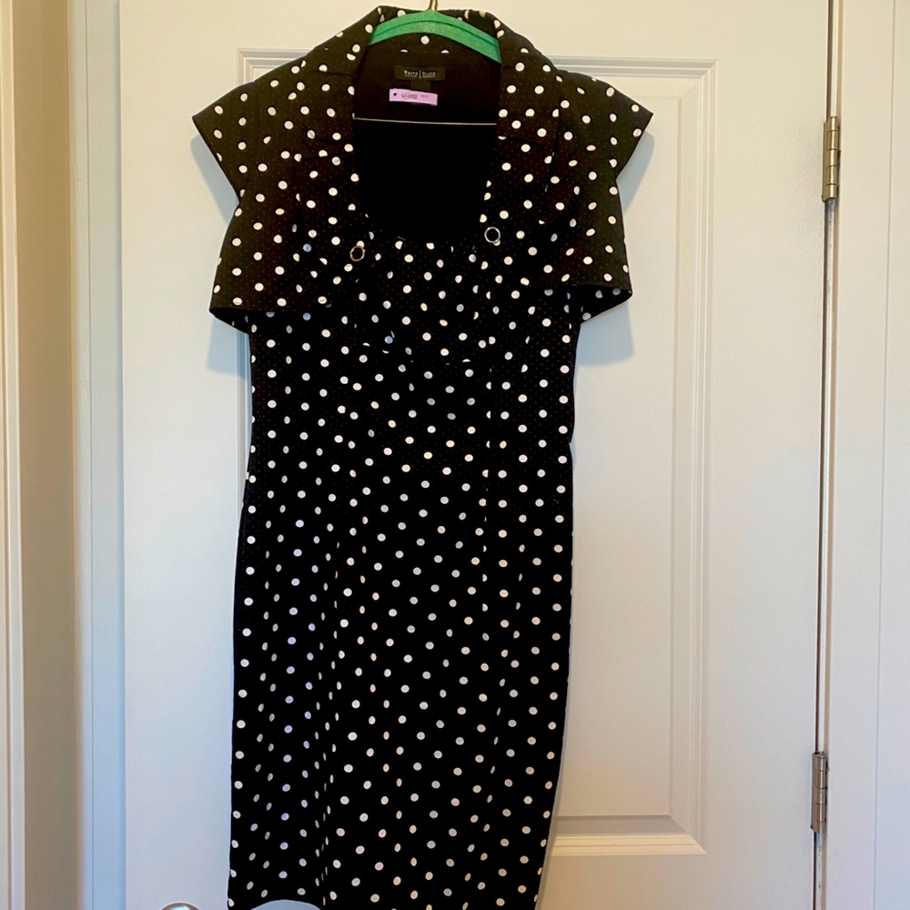White House Black Market Polka Dot Pencil Dress